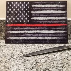 Handmade Custom Firefighter Cuttingboard